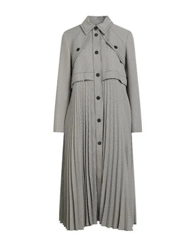 Sandro Woman Coat Cream Size 6 Polyester In Gray