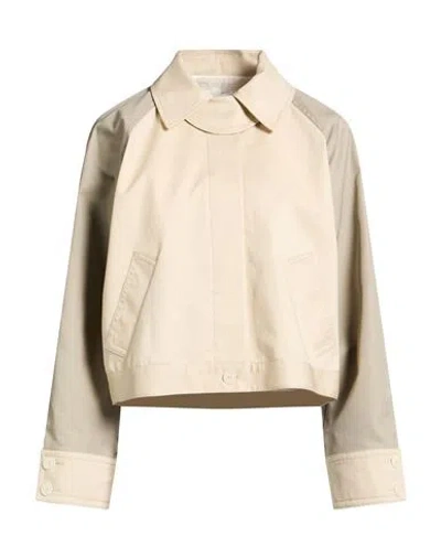 Sandro Woman Coat Ivory Size 10 Cotton In White