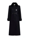 Sandro Woman Coat Midnight Blue Size 2 Wool, Polyester, Polyamide In Blue
