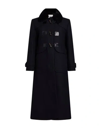 Sandro Woman Coat Midnight Blue Size 2 Wool, Polyester, Polyamide