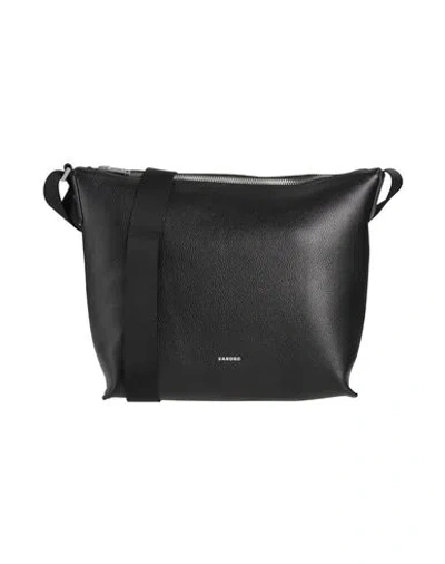 Sandro Woman Cross-body Bag Black Size - Calfskin, Polyamide