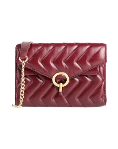 Sandro Woman Cross-body Bag Burgundy Size - Cowhide In Red