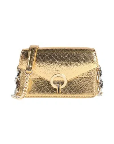 Sandro Woman Cross-body Bag Gold Size - Calfskin, Cow Leather