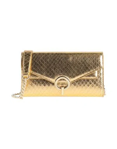 Sandro Woman Cross-body Bag Gold Size - Calfskin, Cow Leather