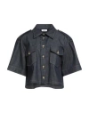 Sandro Woman Denim Shirt Blue Size 3 Cotton In Blue