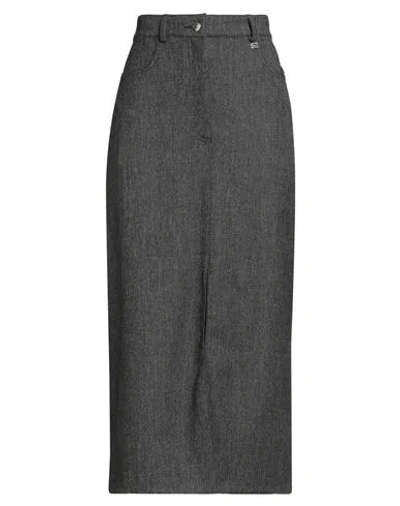 Sandro Woman Denim Skirt Charcoal Size 10 Polyester, Viscose, Elastane In Black
