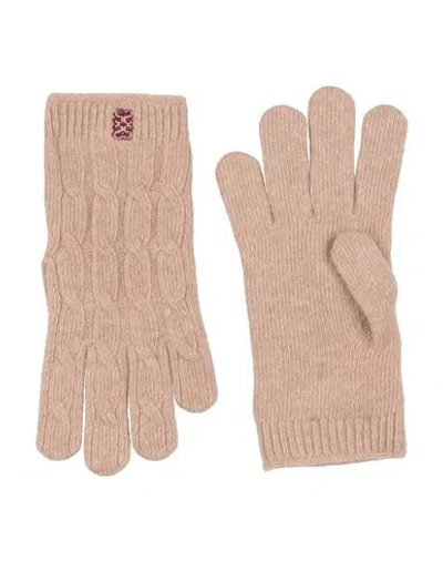 Sandro Woman Gloves Camel Size Onesize Wool, Cashmere, Elastane, Polyamide