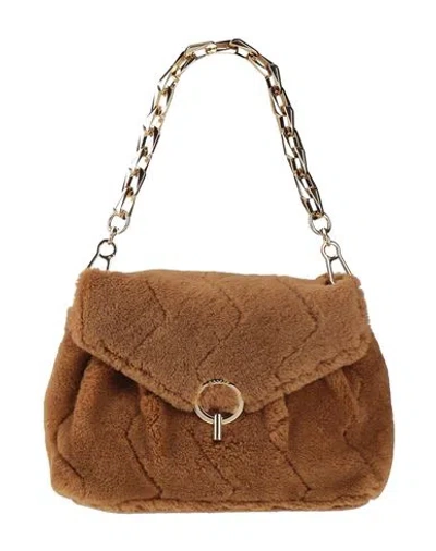 Sandro Woman Handbag Camel Size - Sheepskin In Beige