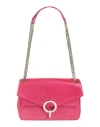 Sandro Woman Handbag Fuchsia Size - Goat Skin In Pink