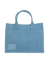 Sandro Bleus Kasbah Large Tweed Tote Bag In Blue