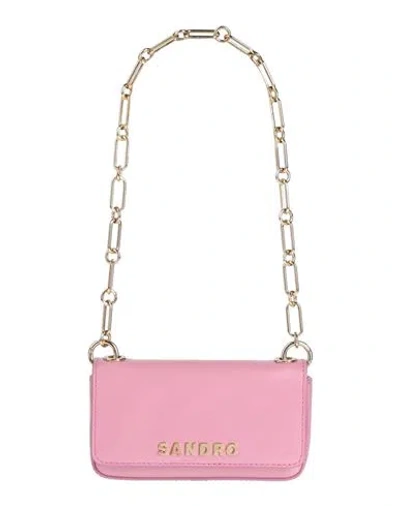 Sandro Woman Handbag Pink Size - Cowhide