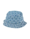 SANDRO SANDRO WOMAN HAT BLUE SIZE ONESIZE COTTON