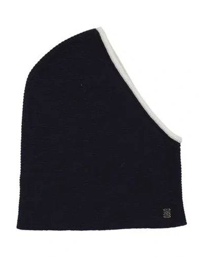 Sandro Woman Hat Navy Size Onesize Wool, Cashmere