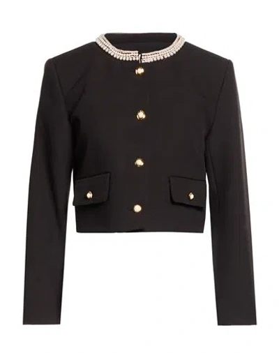 Sandro Woman Jacket Black Size 10 Polyester, Elastane