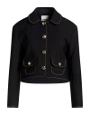 Sandro Woman Jacket Black Size 10 Polyester, Elastane