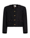 Sandro Woman Jacket Black Size 2 Polyester In Black