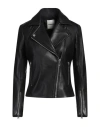 Sandro Siouxie Leather Biker Jacket In Black