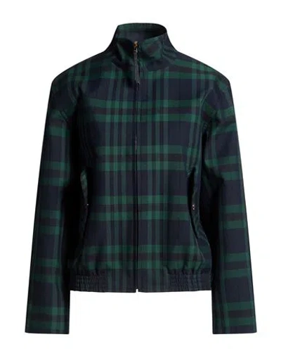 Sandro Woman Jacket Dark Green Size 2 Polyester, Cotton