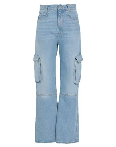 Sandro Woman Jeans Blue Size 8 Cotton