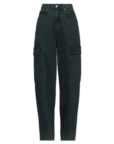 Sandro Woman Jeans Dark Green Size 10 Cotton