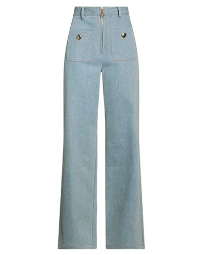 Sandro Woman Jeans Light Blue Size 6 Cotton