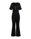 Sandro Woman Jumpsuit Black Size 6 Cotton, Viscose, Acrylic, Polyamide In Black