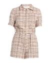 Sandro Woman Jumpsuit Brown Size 6 Cotton, Polyester, Acrylic, Polyamide In Brown