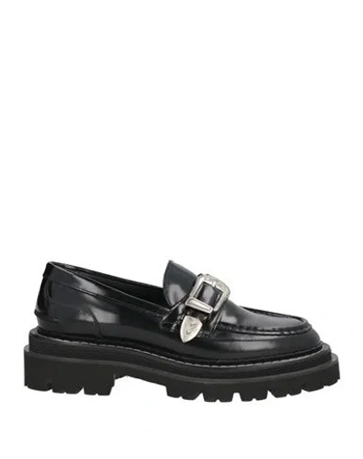 Sandro Woman Loafers Black Size 5.5 Leather