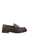 Sandro Woman Loafers Dark Brown Size 6.5 Leather In Brown
