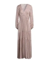 Sandro Jayane Dot Print Tiered Maxi Dress In Beige