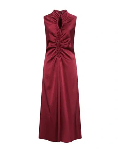 Sandro Woman Maxi Dress Burgundy Size 10 Polyester In Red
