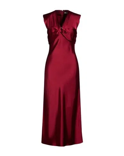 Sandro Woman Maxi Dress Burgundy Size 6 Polyester In Red