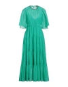 Sandro Woman Maxi Dress Emerald Green Size 6 Lyocell, Polyamide In Green