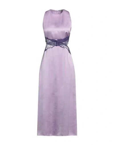 Sandro Woman Maxi Dress Mauve Size 10 Polyester, Polyamide, Viscose In Purple