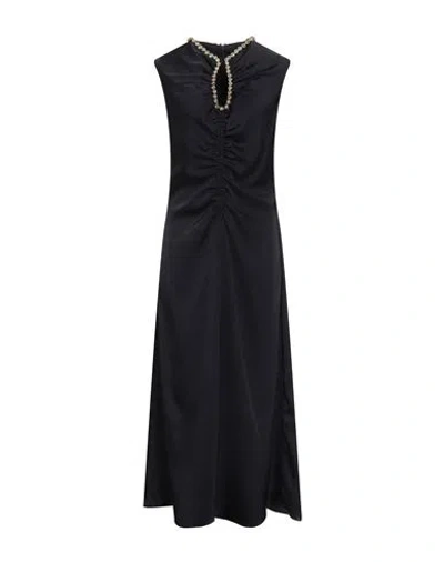 Sandro Woman Maxi Dress Midnight Blue Size 10 Polyester