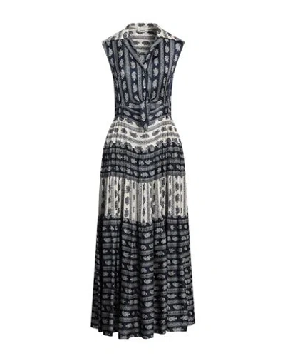 Sandro Woman Maxi Dress Midnight Blue Size 6 Viscose