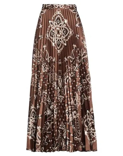 Sandro Woman Maxi Skirt Brown Size 8 Polyester