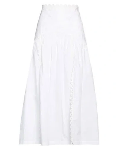 Sandro Aleonor Poplin Side Tie Maxi Skirt In White