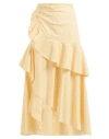 Sandro Woman Maxi Skirt Yellow Size 10 Cotton In Yellow