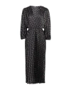 Sandro Woman Midi Dress Black Size 10 Polyester In Black