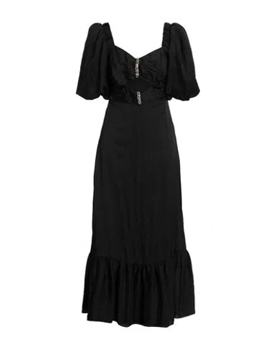 Sandro Woman Midi Dress Black Size 8 Acetate, Polyamide