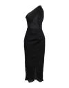 Sandro Woman Midi Dress Black Size 8 Acetate, Polyamide In Black