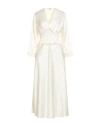 Sandro Woman Midi Dress Ivory Size 10 Polyester, Elastane, Viscose, Polyamide In White