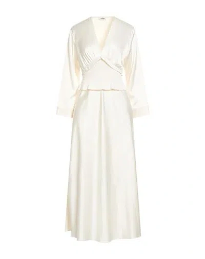 Sandro Woman Midi Dress Ivory Size 10 Polyester, Elastane, Viscose, Polyamide In White