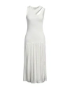 Sandro Woman Midi Dress Ivory Size 2 Viscose, Elastane In White