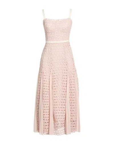 Sandro Woman Midi Dress Light Pink Size 8 Polyester In Multi