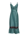 Sandro Woman Midi Dress Turquoise Size 10 Polyester In Blue
