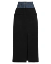 Sandro Woman Midi Skirt Black Size 10 Cotton, Viscose, Acrylic, Polyamide In Black