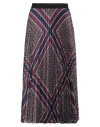 Sandro Woman Midi Skirt Blue Size 8 Polyester In Blue
