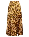 Sandro Woman Midi Skirt Mandarin Size 10 Viscose In Mandarin